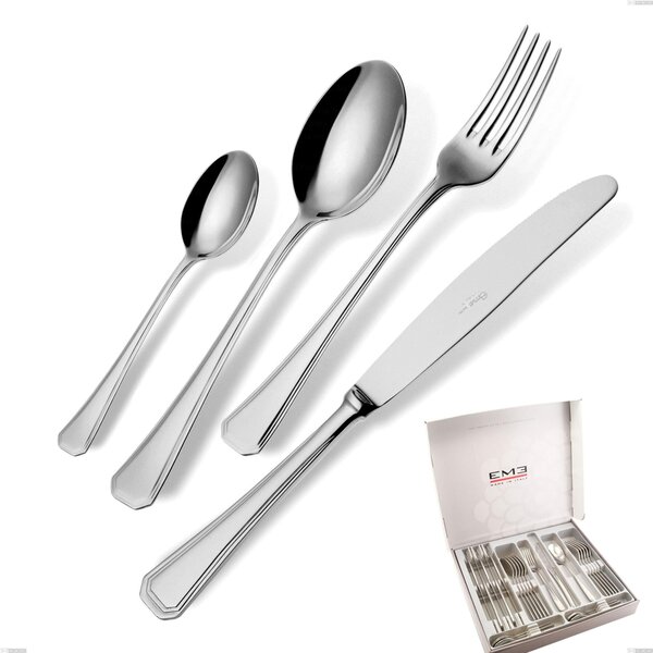 Savoia 24 Piece Cutlery Set in Case, Stainless Steel 18.10 (AISI304), 2.5 mm Thickness