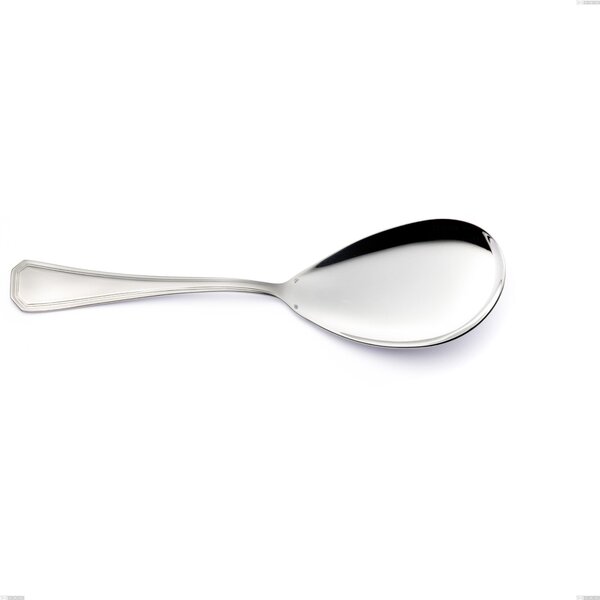 Savoia Silver 8 Micron Rice Scoop, Stainless Steel AISI 304 Silver Finish, Silver Thickness 8 Microns, Cutlery Thickness 3 mm, Length 250 mm