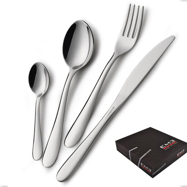 Segno 49 Pieces Cutlery Set in Gift Box, Budget Knife, Stainless Steel 18/10 (AISI304), 1.8 mm Thickness