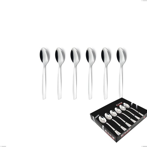 Set of 6 Shark Coffee Spoons in Showcase Packaging, Stainless Steel 18/C (AISI430), Thickness 2.00 mm