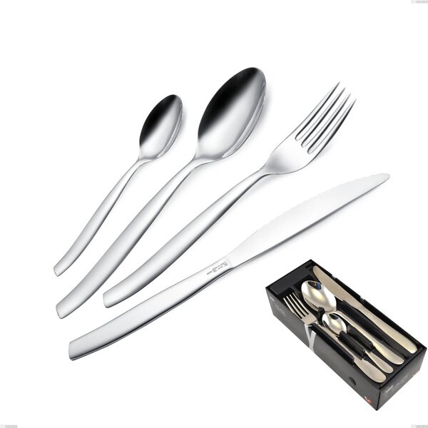 Shark 24-piece cutlery set in space-saving packaging with 6 steak knives, 18/0 Stainless Steel (AISI430), 2.00 mm thickness