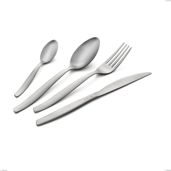 SHARK Sandblasted Coffee Spoon in 18.C AISI430 Stainless Steel, Length 142 mm with Satin Finish Handle, Dishwasher Safe
