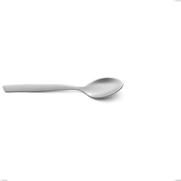 SHARK Sandblasted Coffee Spoon in 18.C AISI430 Stainless Steel, Length 142 mm with Satin Finish Handle, Dishwasher Safe