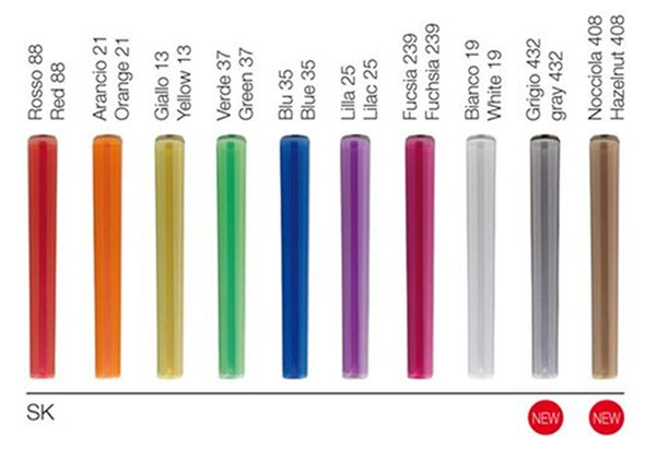 SKY 1 Knife 1 Fork 1 Spoon 1 Coffee Spoon Colourful Cutlery Set in 18/0 AISI 430 Nickel-Free Stainless Steel with Coloured Methacrylate Handle