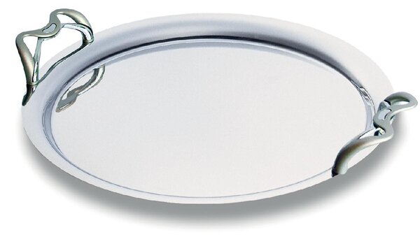 Round Tray with Handles 30 cm ALEX EME Line in Polished Stainless Steel Cutlery