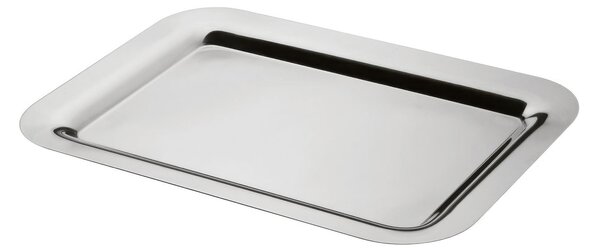 Rectangular Tray without Handles 43 cm Length BOSTON EME in Polished Smooth Stainless Steel