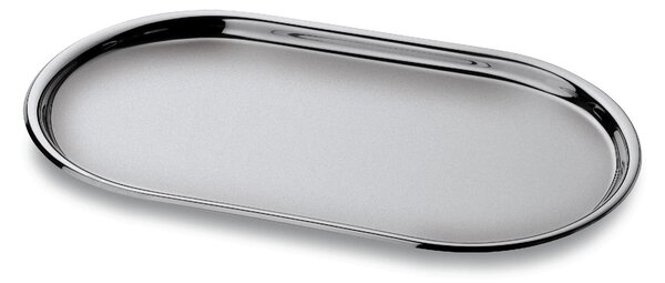 Convivio � 36 cm Oval Tray with Polished Stainless Steel Edge and Sandblasted Interior