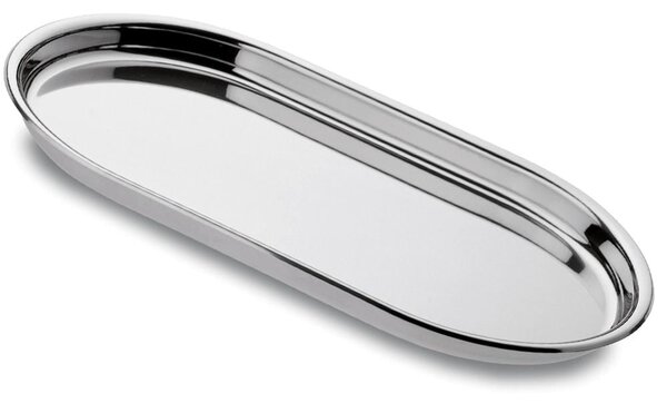 Oval Tray Convivio Base � 36 cm with Polished Stainless Steel Edge