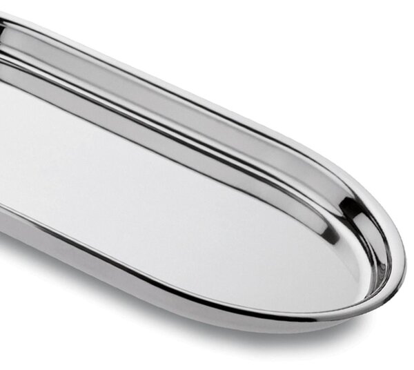 Oval Tray Convivio Base � 36 cm with Polished Stainless Steel Edge