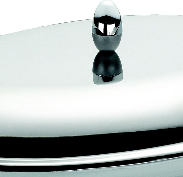 33 cm Oval Vegetable Dish JOINT Polished in 18.10 Stainless Steel with Die-Cast Metal Handle in Polished and Sandblasted Finish