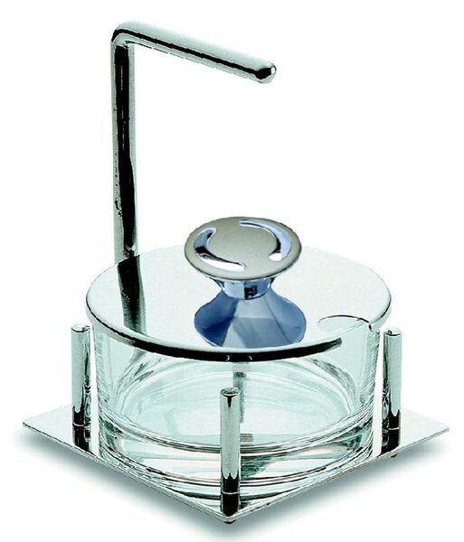 ALEX Stainless Steel Square Cheese Dish in Polished Steel 13x10xh9 cm