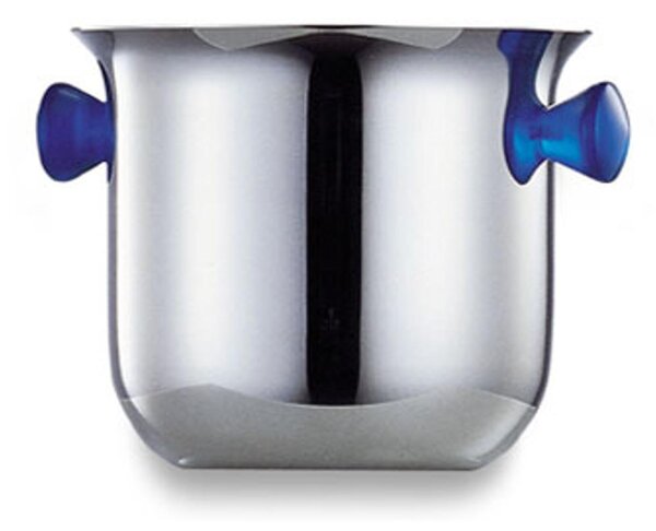 Small Ice Bucket �11xh12 cm VULCANO in 18.10 Polished Stainless Steel with Die-Cast Metal Handle in Polished and Sandblasted Finish