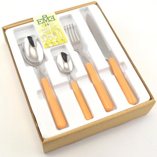 24-Piece Colourful Cutlery Set BRIO SALMONE 13 EME