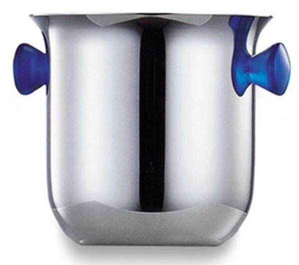 Medium Ice Bucket �15.5xh15 cm VULCANO in 18.10 Polished Stainless Steel with Coloured Handle