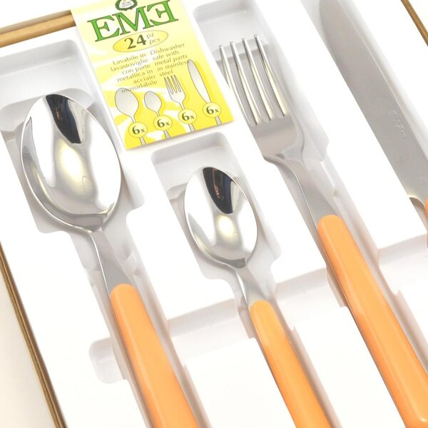 24 Pieces Colourful Cutlery Set BRIO ALBICOCCA 15 EME