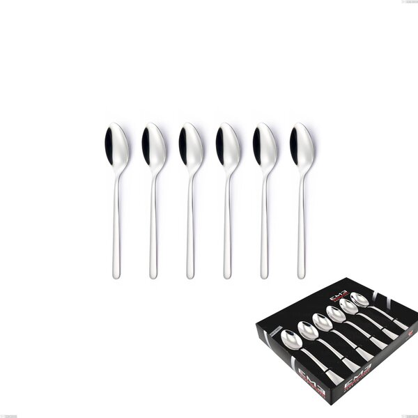Set of 6 Venice Coffee Spoons in Display Box, 152 mm Stainless Steel 18/10 (AISI304), 4.00 mm Thickness