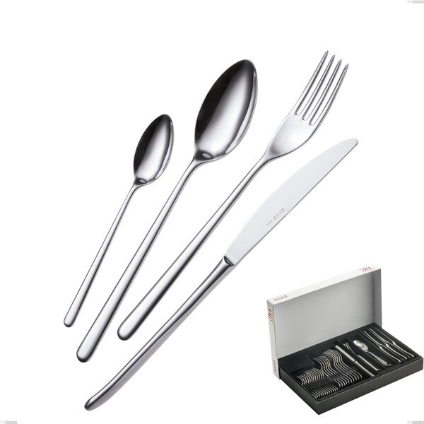 Venice 30-piece cutlery set in panoramic packaging, Stainless steel 18/10 (AISI304), thickness 4.00 mm