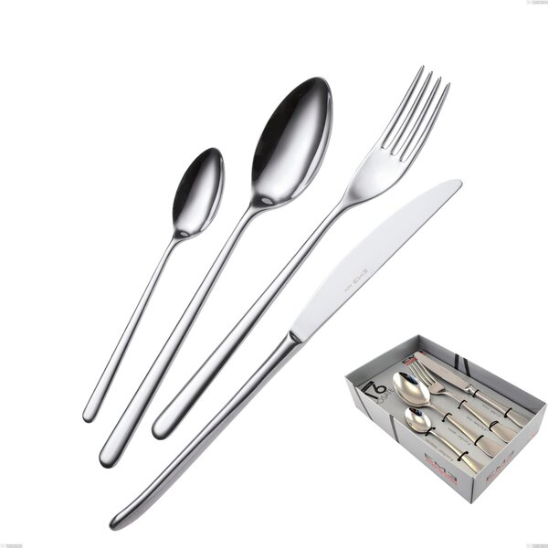 Venice 16-Piece Cutlery Set in Display Box, Stainless Steel 18/10 (AISI304), 4.00 mm Thickness