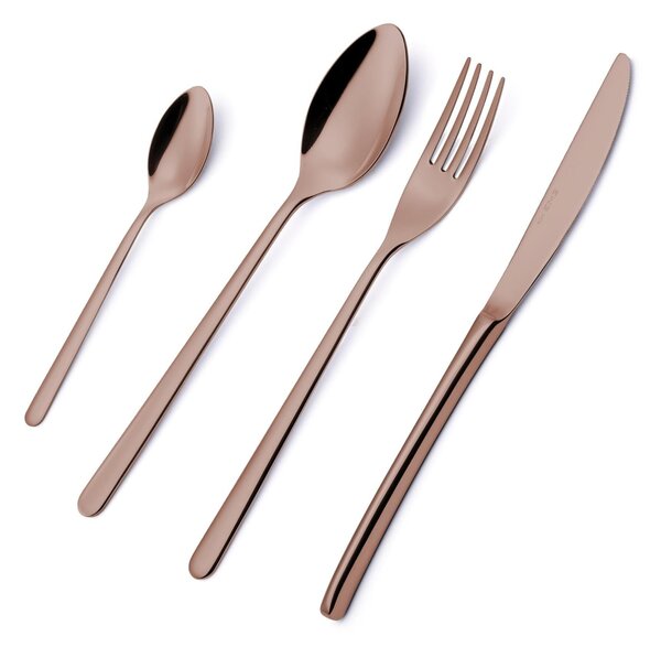 VENICE COPPER BRONZE 51-piece stainless steel 18/10 AISI304 4.0 mm thickness cutlery set in case