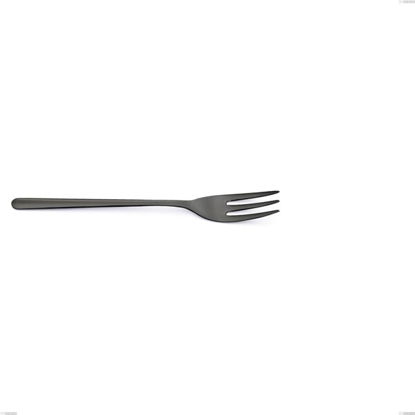 Venice Gun Metal Dessert Fork, 18-10 Stainless Steel with Gun Barrel PVD Treatment, 4 mm Thickness, 171 mm Length