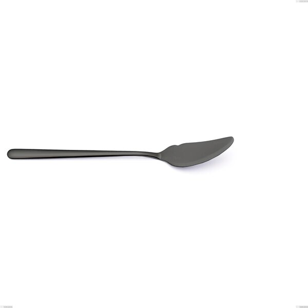 Venice Gun Metal Fish Knife, Stainless Steel 18-10 Gun Barrel PVD Treatment, 4 mm Thickness, 210 mm Length