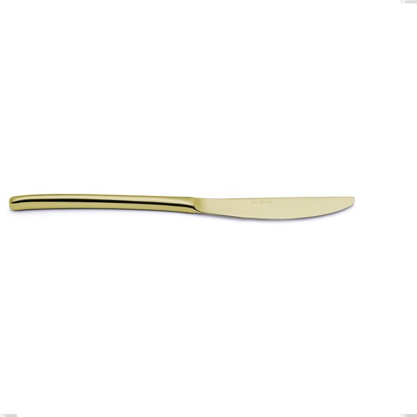 Venice Tin Gold Table Knife, 18-10 Stainless Steel with Gold PVD Coating, 4 mm Thickness, 250 mm Length