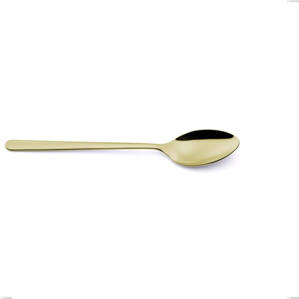 Venice Tin Gold Table Spoon, 18-10 Stainless Steel with Gold PVD Treatment, 4 mm Thickness, Length 232 mm