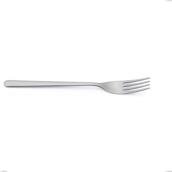 Venice Sandblasted Serving Fork, Stainless Steel Aisi 304 Sandblasted Cutlery, 4 mm Thickness, 262 mm Length