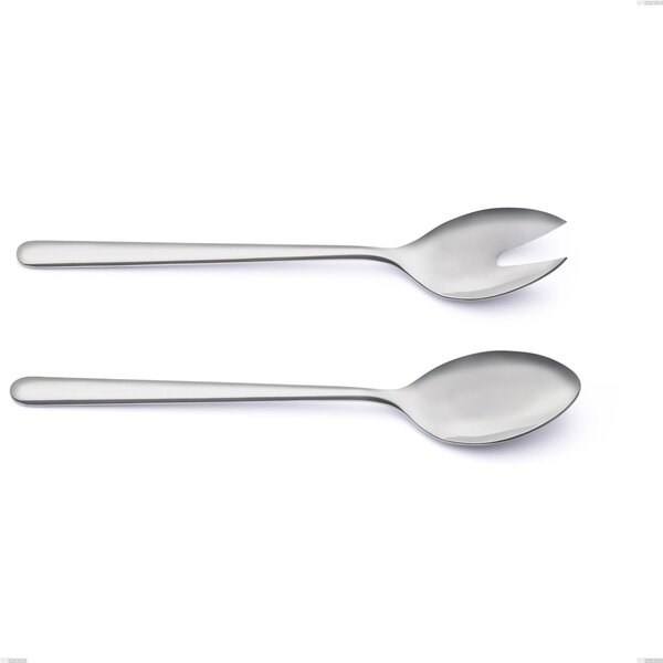 Venice Sandblasted Couple Salad Cutlery, Stainless Steel AISI 304 Sandblasted, Thickness 4 mm, Length 260 mm