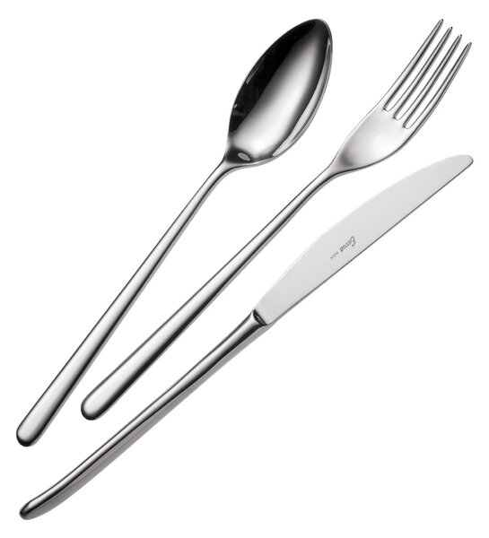 VENICE Table Fork in 18.10 AISI430 Stainless Steel, 4 mm Thickness, 232 mm Length, Stainless Steel Handle, Dishwasher Safe