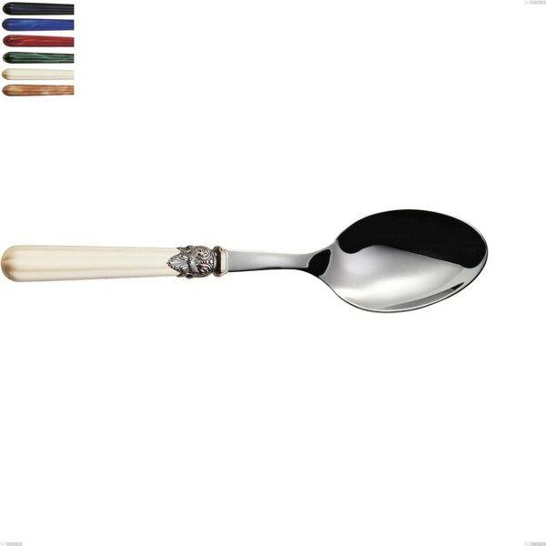 Versailles Serving Spoon, 18/10 AISI 304 Polished Stainless Steel with Acrylic Handle, Length 233 mm