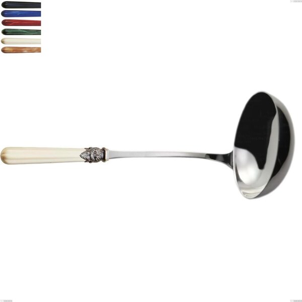Versailles Ladle, 18/10 AISI 304 Polished Stainless Steel with Acrylic Handle, Length 268 mm