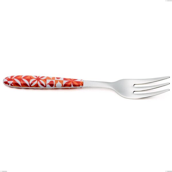 Dessert Fork Vero Circle, 18.0 Steel Nickel Free, PBT Handle with Polished Steel, Length 15 mm
