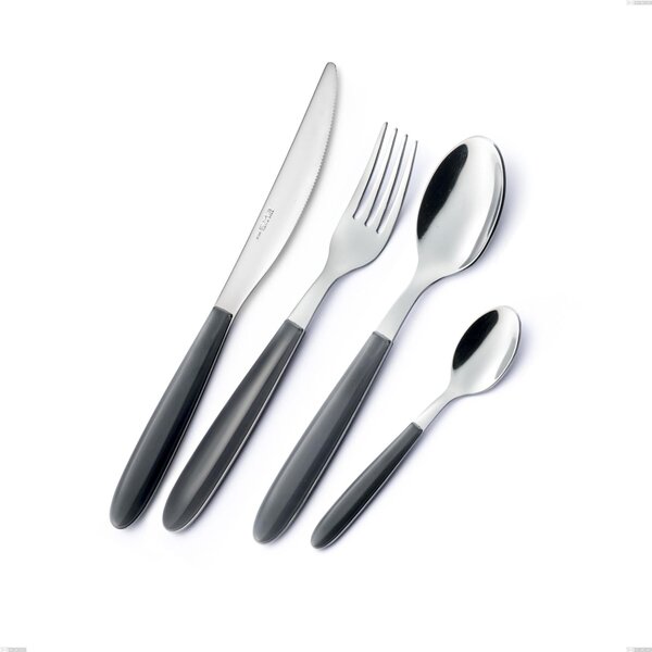 True Salad Cutlery Set, 18/0 AISI 430 Stainless Steel Nickel Free with ABS Acrylic Handles, Vero