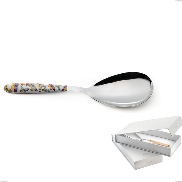 Vero Butterfly Stainless Steel Cutlery with Book-Like Packaging, 18.0 Nickel Free, Polished Steel with Sublimated PBT Handle