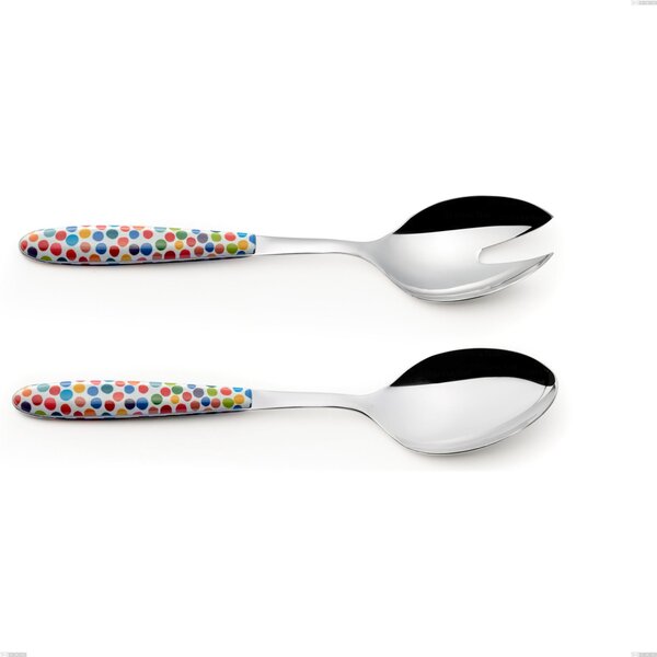 True Confetti Salad Cutlery, 18.0 Nickel-Free Stainless Steel, PBT Handle with Sublimated Polished Steel, Length 250.00 mm Name: True Confetti