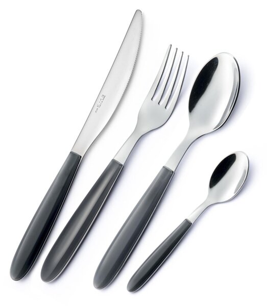 VERO Eme Dessert Forks in 18.C AISI430 Stainless Steel with Nylon Handle Dishwasher Safe in a 6 Piece Pack