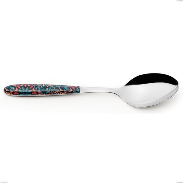 True Damascus Serving Spoon, 18.0 Nickel-Free Steel, Sublimated PBT Handle with Polished Steel, Length 250 mm Name: Vero Damasco