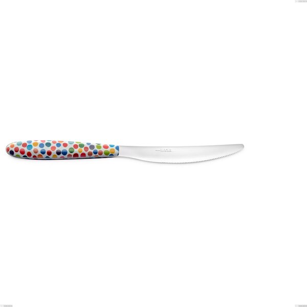 Table Knife Vero Coriandoli, 18.0 Nickel Free Steel, PBT Handle with Sublimated Polished Steel, Length 225.00 mm