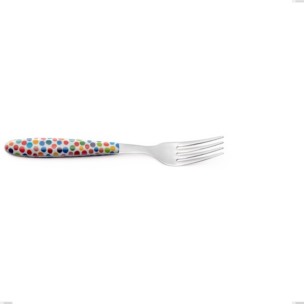 Table Fork Vero Coriandoli, Stainless Steel 18.0 Nickel Free, PBT Handle with Sublimated Polished Steel, Length 205.00 mm