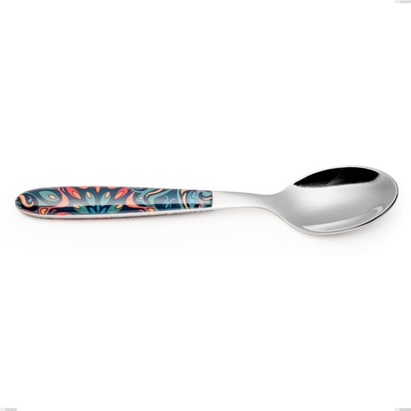 Vero Damasco Coffee Spoon, 18.0 Nickel Free Steel, PBT Sublimated Polished Steel Handle, Length 140 mm