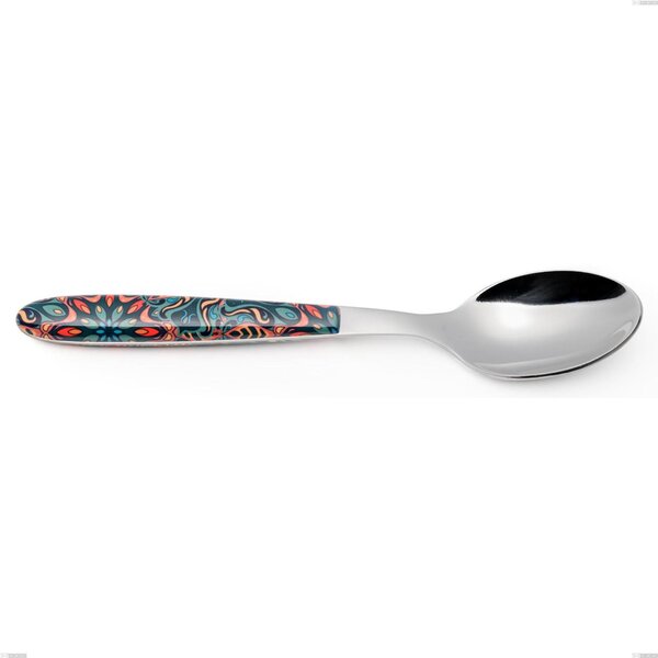 True Damascus Table Spoon, 18.0 Nickel Free Stainless Steel, PBT Handle with Polished Steel Sublimation, Length 190 mm Name: Vero Damasco
