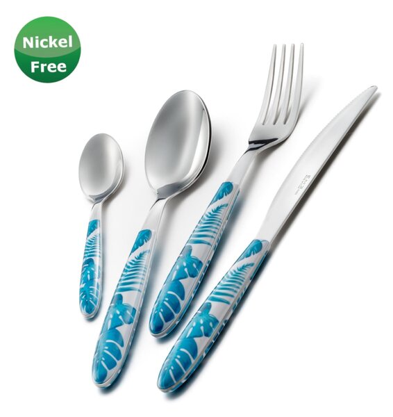 Vero Jungle Turch ese 32 16-piece cutlery set in display case for 4 table settings, Stainless Steel 18/0, thickness 2.50 mm