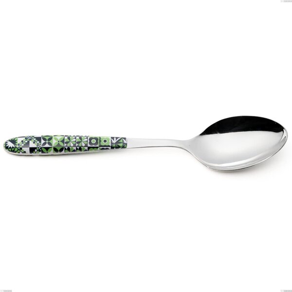 Vero Icon serving spoon, 18.0 nickel-free stainless steel, PBT handle with polished steel sublimation, length 250 mm