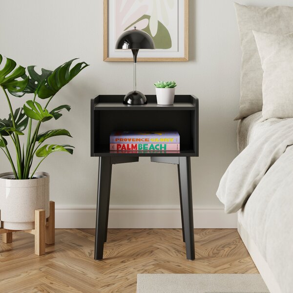 Cheska Bedside Table Black