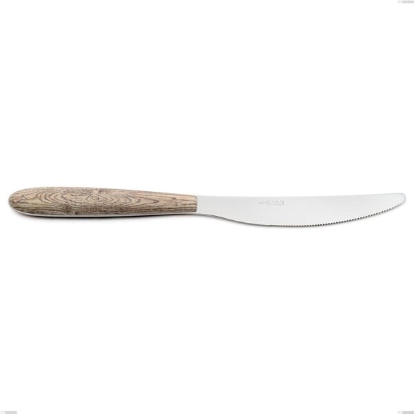 True Larch Table Knife, 18.0 Nickel-Free Steel, PBT Handle with Sublimated Polished Steel, Length 220 mm Name: Vero Larice