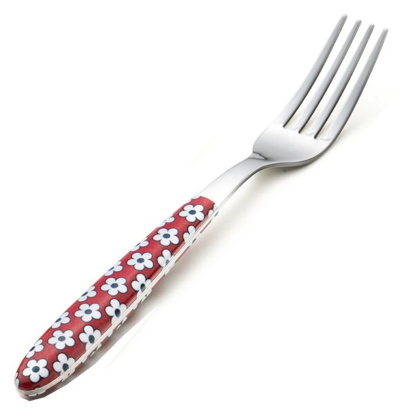 Coloured Table Fork 1 Piece VERO MARGARITA Red 11 18/C
