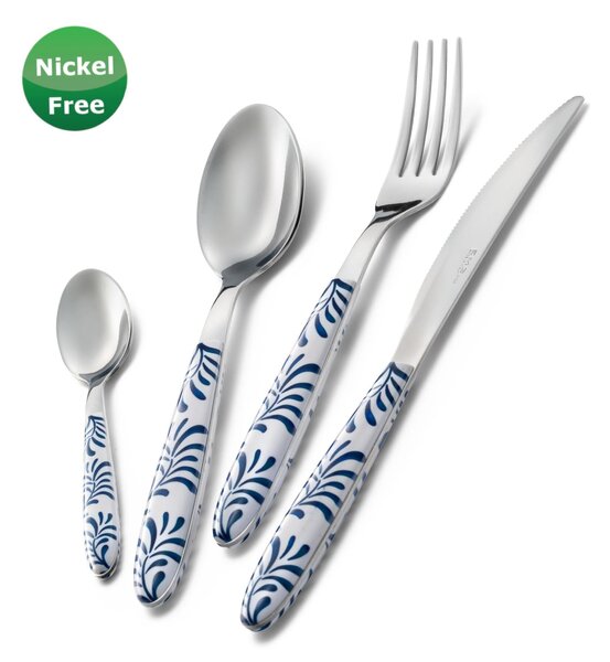 You&Me 16 Pieces Vero Mediterraneo Bianco 19 Cutlery Set, Stainless Steel 18/0, thickness 2.50 mm