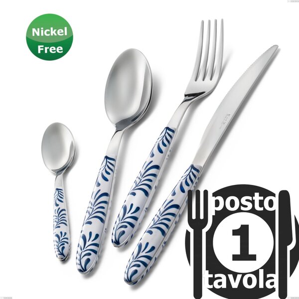 Vero Mediterraneo Bianco 19 Cutlery Set, Stainless Steel 18/0, Thickness 2.50 mm