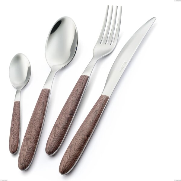 Walnut Pizza Cutter, 18.0 Nickel Free Steel, Sublimated PBT Handle with Polished Steel, Length 200 mm Name: Vero Noce